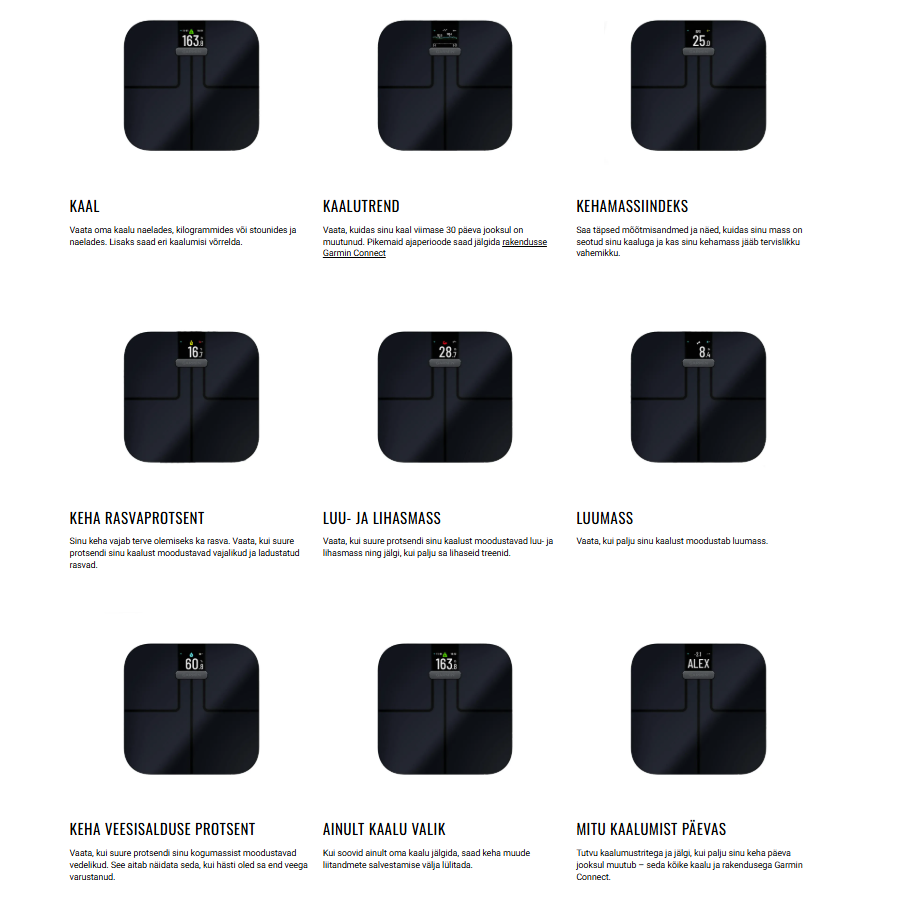 Diagnostiline Wi-Fi Saunakaal Garmin Smart Index S2 must