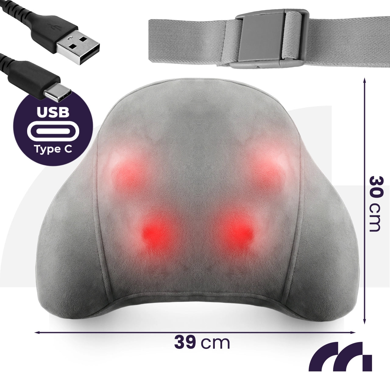 Juhtmevaba Massaažipadi Shiatsu 1800 mAh Akuga