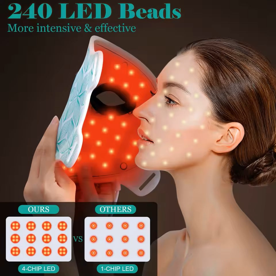 8 IR valguse õhuke LED mask teraapiaks näole