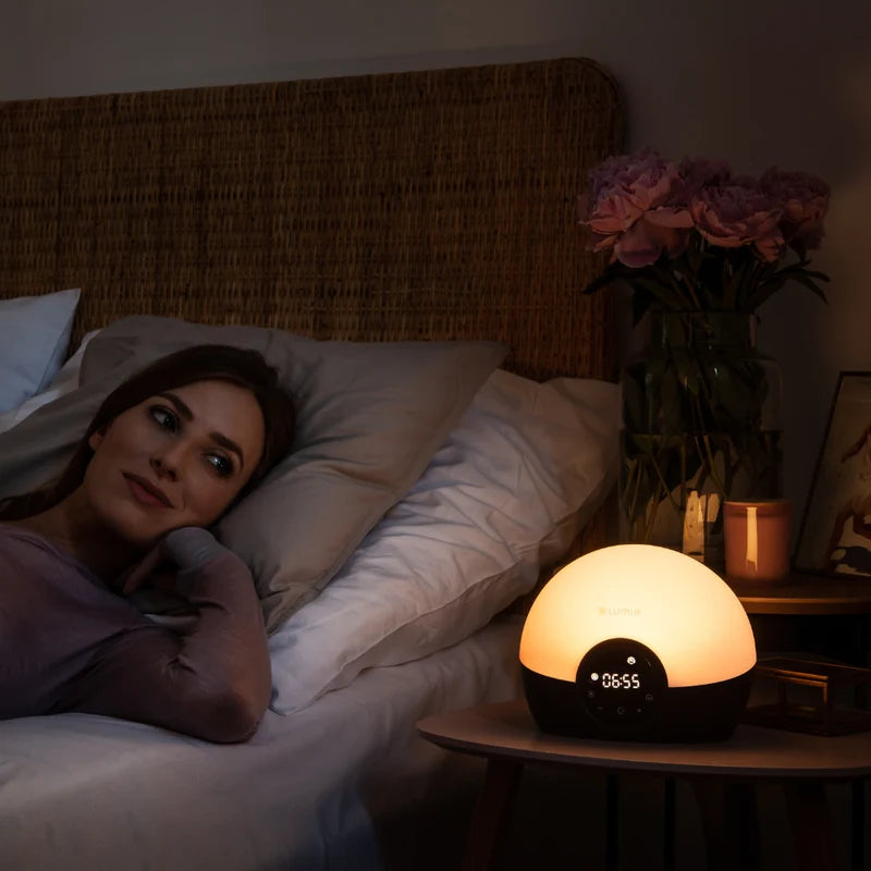 Lumie Glow 150 valgusäratuskell valge müraga