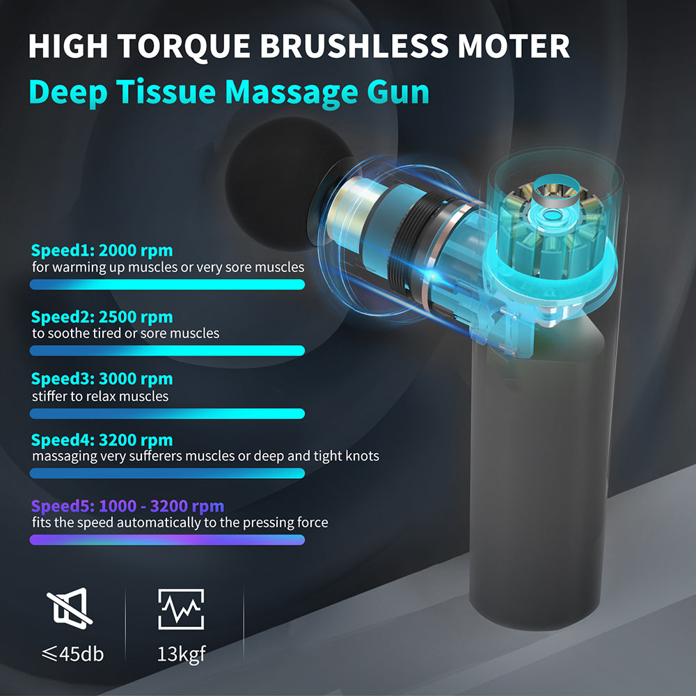 Compact Mini massaažipüstol soe-külm otsikuga