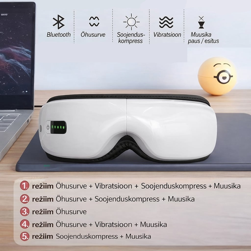 Silmade Massaaži Prillid 5 funktsiooniga